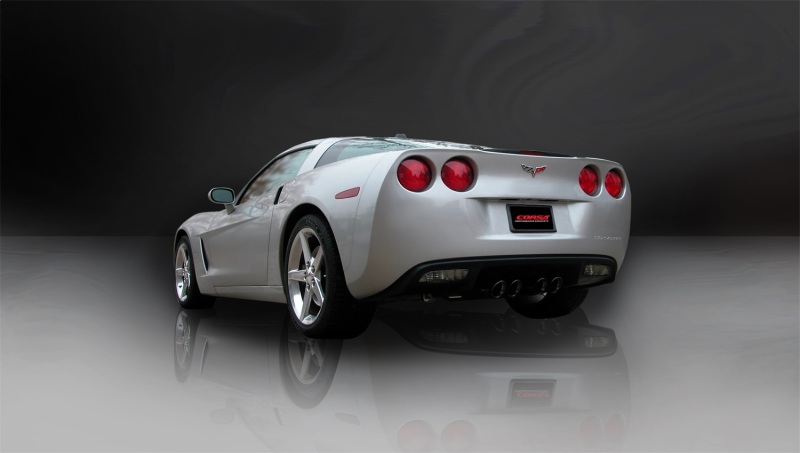 Chevrolet Corvette C6 Performance Exhaust - Rear - CORSA Performance - Cat Back + X-Pipe Sport - Black - `09-`13